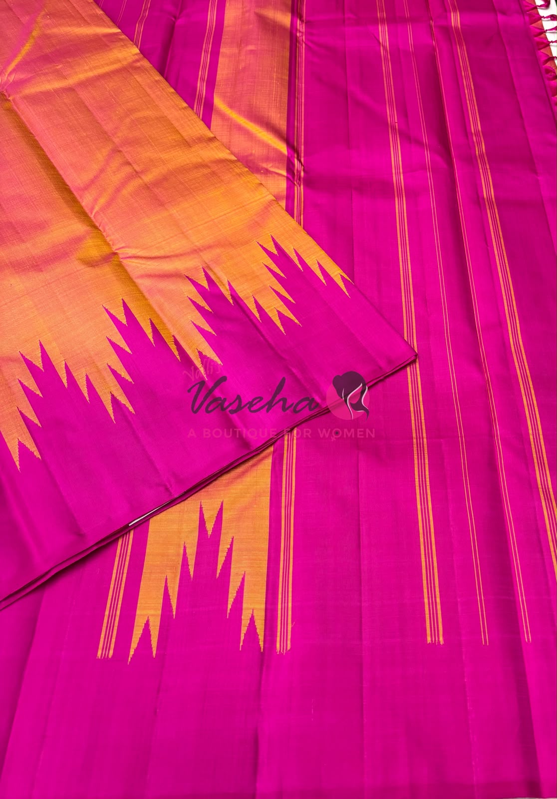 Pure Kanchipuram Silk Saree - Thalampoo - VVPS029