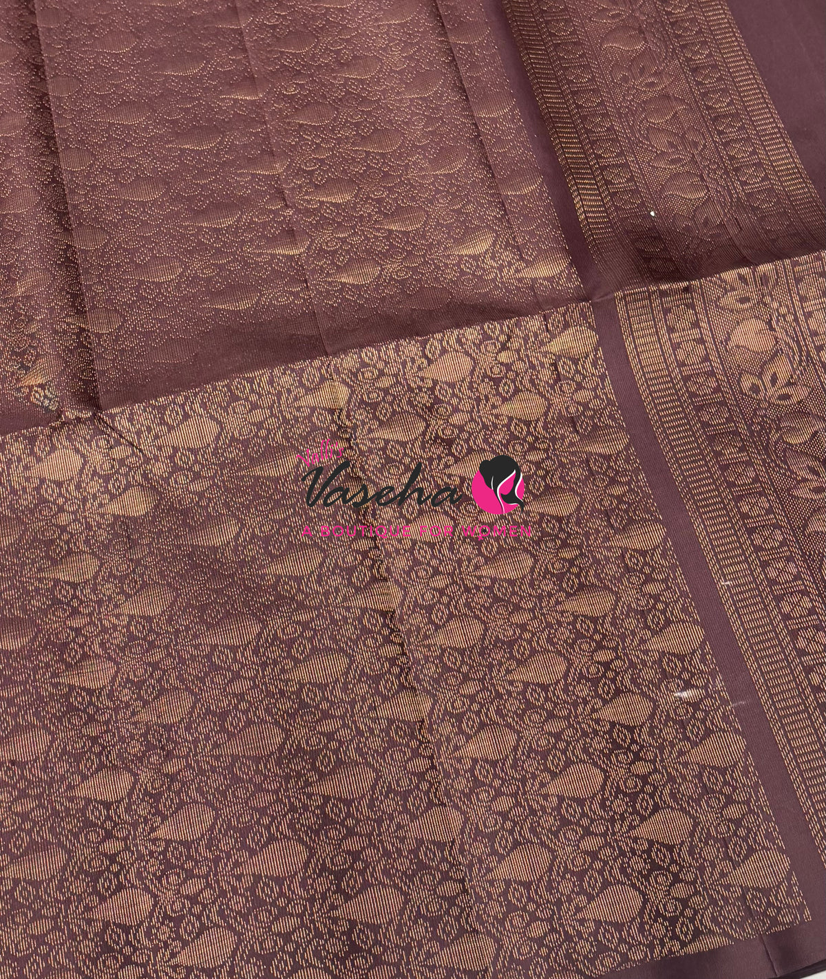 Pure Soft Silk Saree - Rust Orange & Wine Brown - VVPSS119