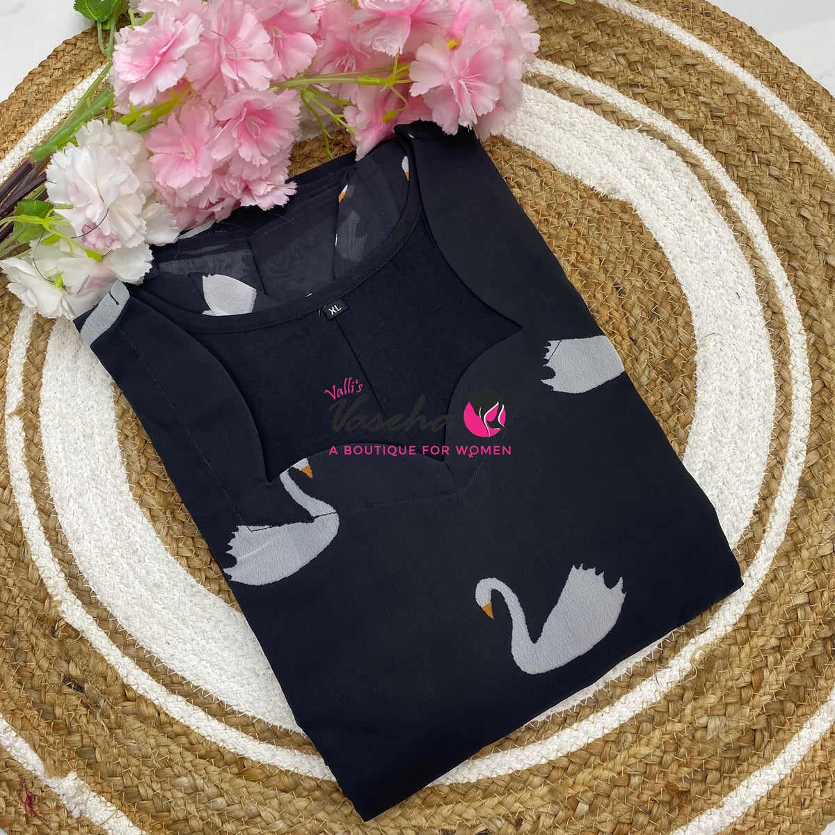 Ready Made - Georgette - Maxi - Black Colour - VVRMG001