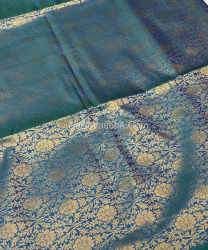 Semi Soft Silk - Peacock Blue Shade -VVSSS033