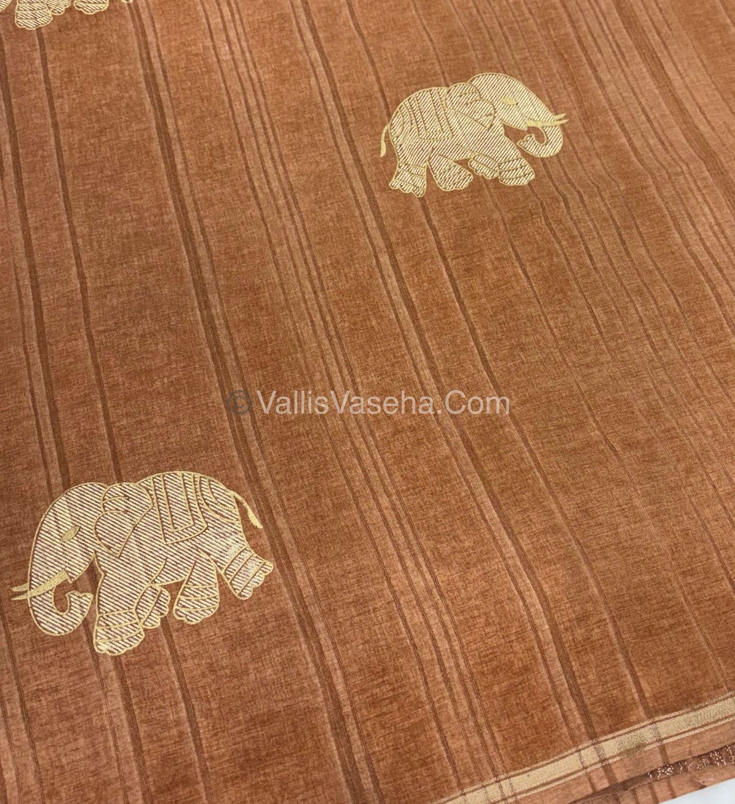 Semi Tussar Silk  - Bisket Shade - VVSTS042