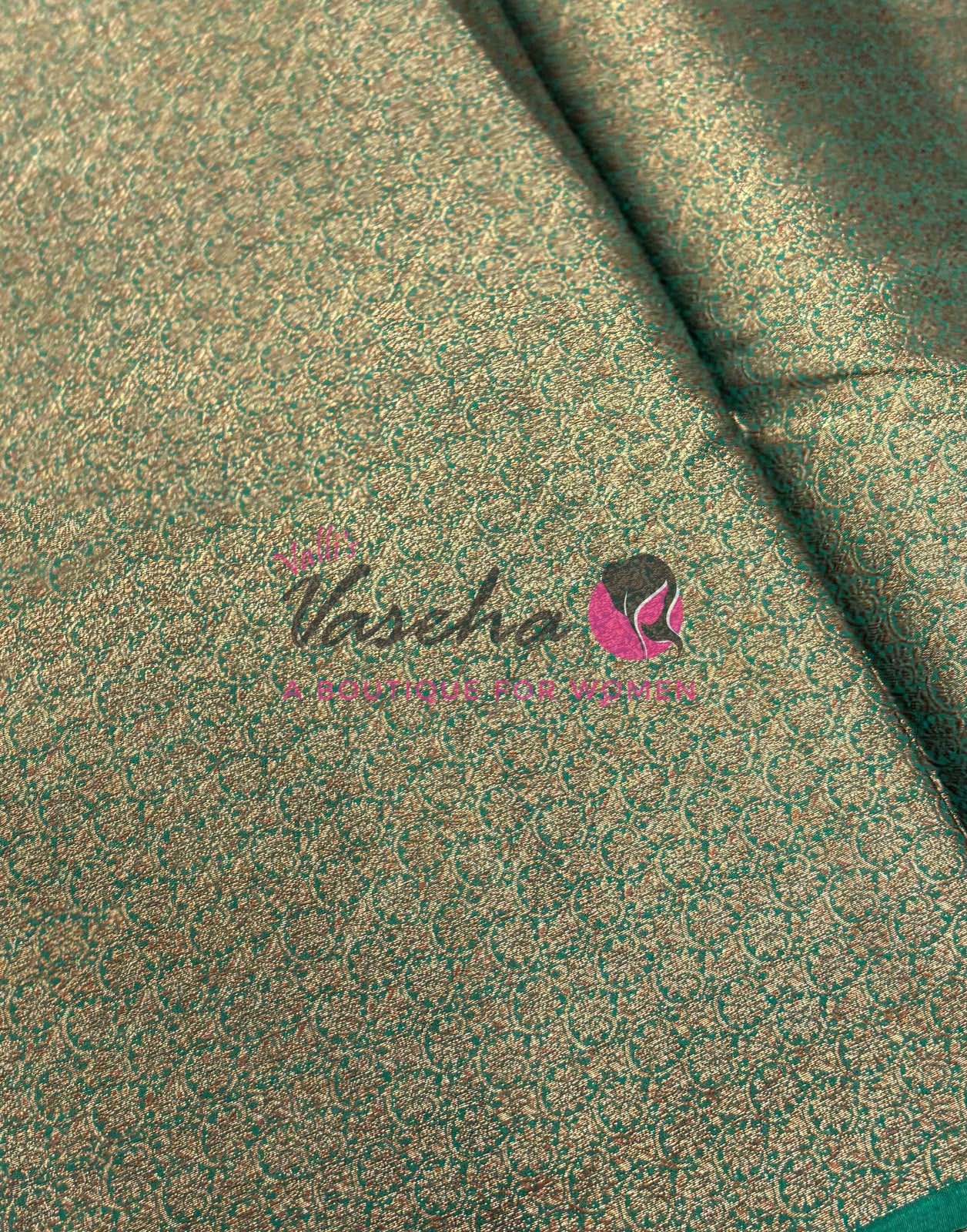 Bamboo Silk Saree- Pink with Green Shade - VVBSS015
