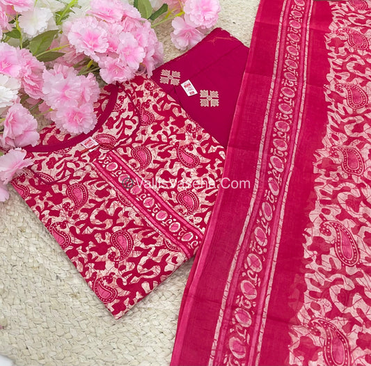 Ready Made - Salwar, Kameez & Duppatta(3pc) - Batik Printed - VVRBS001