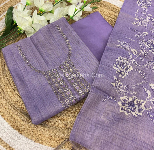 Tissue Linen Salwar Material  | VVUSM020