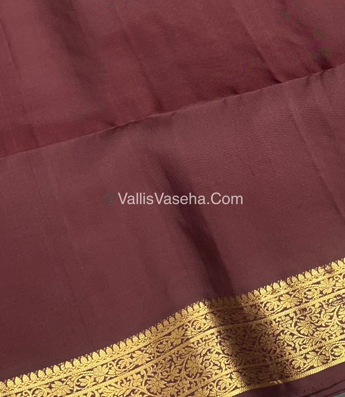 Pure Soft Silk Saree - Kanchi Border - Velum & Mayilum Butta - Rust Orange & Wine Brown Combo - VVPSS046