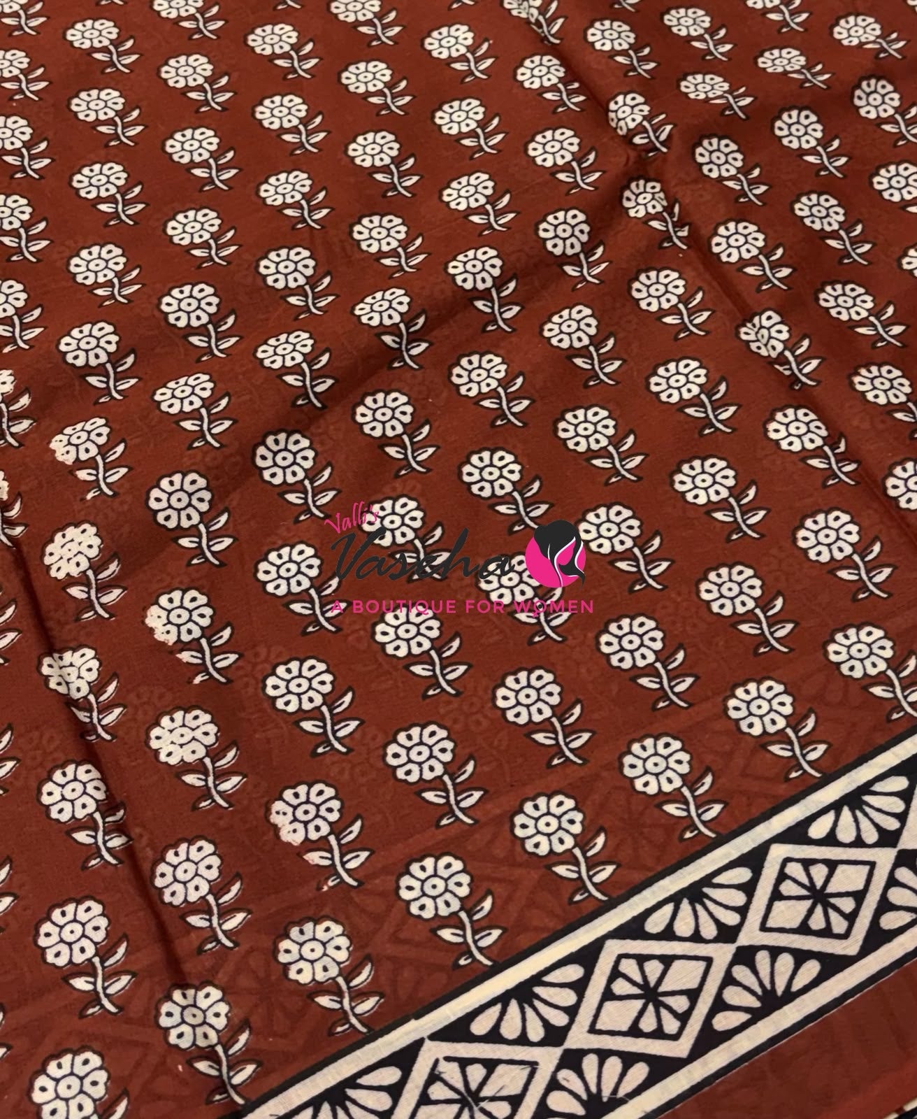 Pure Soft Mul Mul Cotton Sarees - Hand Block Prints - VVMMC011