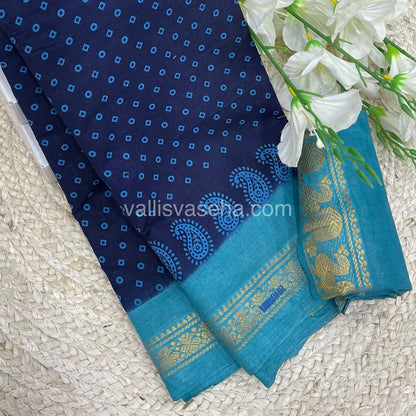 Sungudi Cotton Saree  - Bandini Print  - VVSBP001