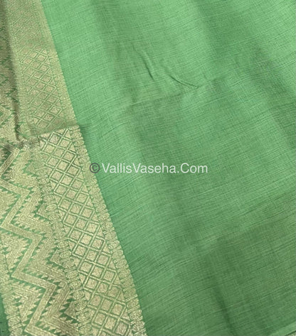 Banarasi - Heritage Silk - Semi Kathan Silk - Pista Green Shade - VVBHS005