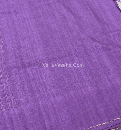 Bhagalpuri Semi Tussar Saree - Lavender Shade - VVBTS001