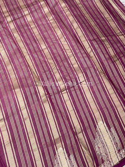 Semi Tussar Silk Saree |Purplish Pink shade |VVSTS046