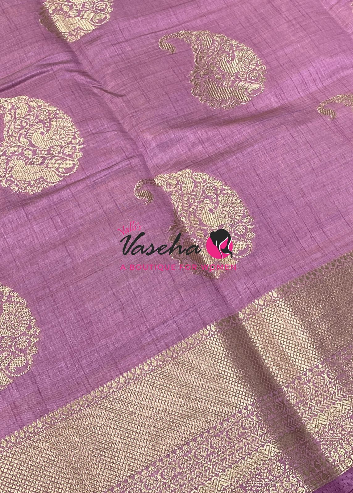 Semi Tussar Silk Saree | Onion Pink Shade |VVSTS055