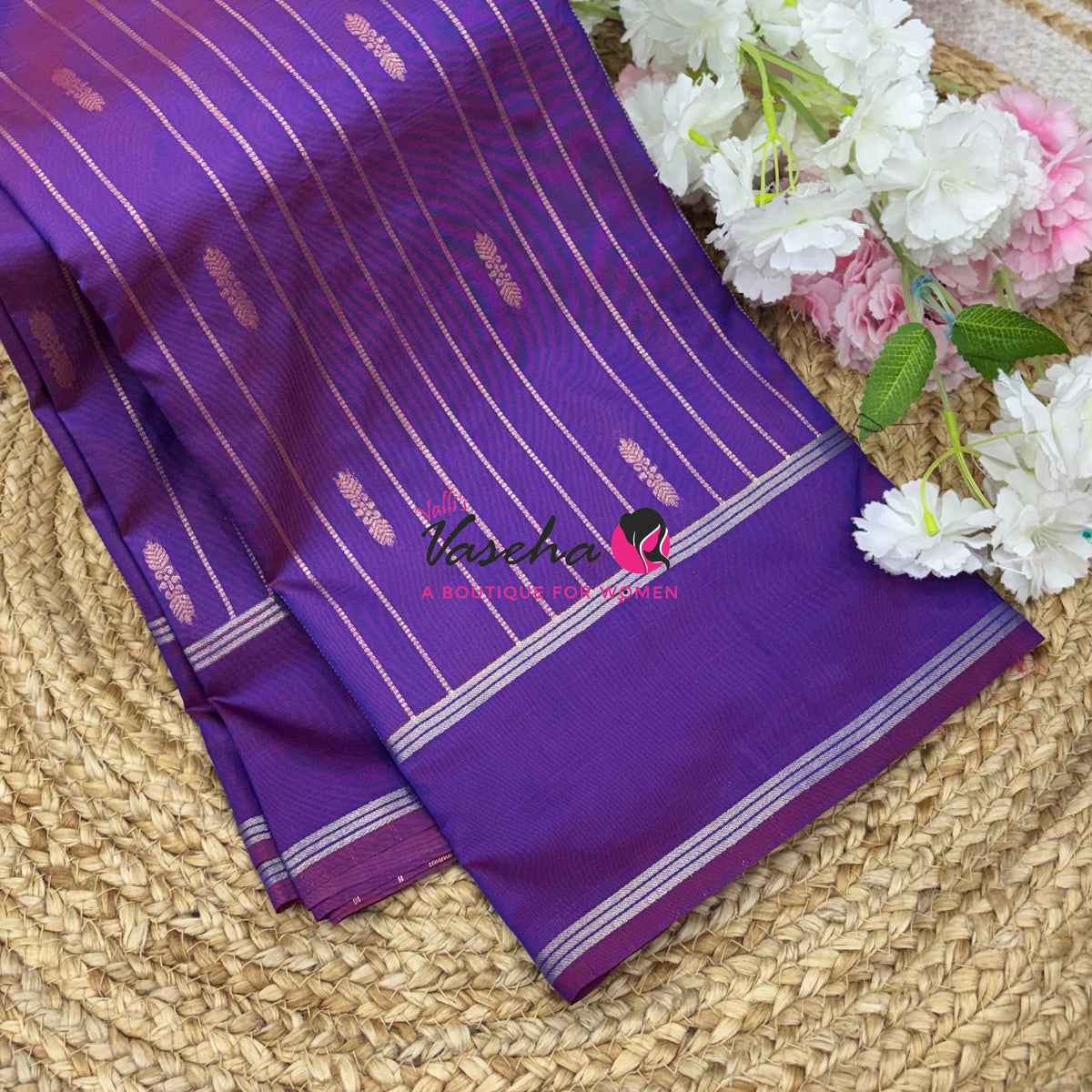 Semi Soft Silk  -  Violetish Purple  Shade - VVSSS041