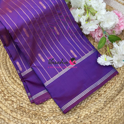 Semi Soft Silk  -  Violetish Purple  Shade - VVSSS041