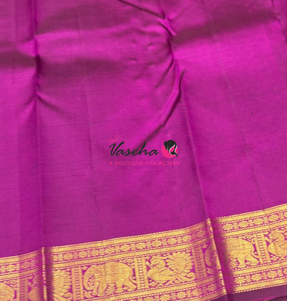 Pure Kanchipuram Silk Saree - Purple Shade - VVPS025