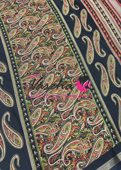 Casual Wear - Fancy Printed Silk  - Black Shade - VVFPS001