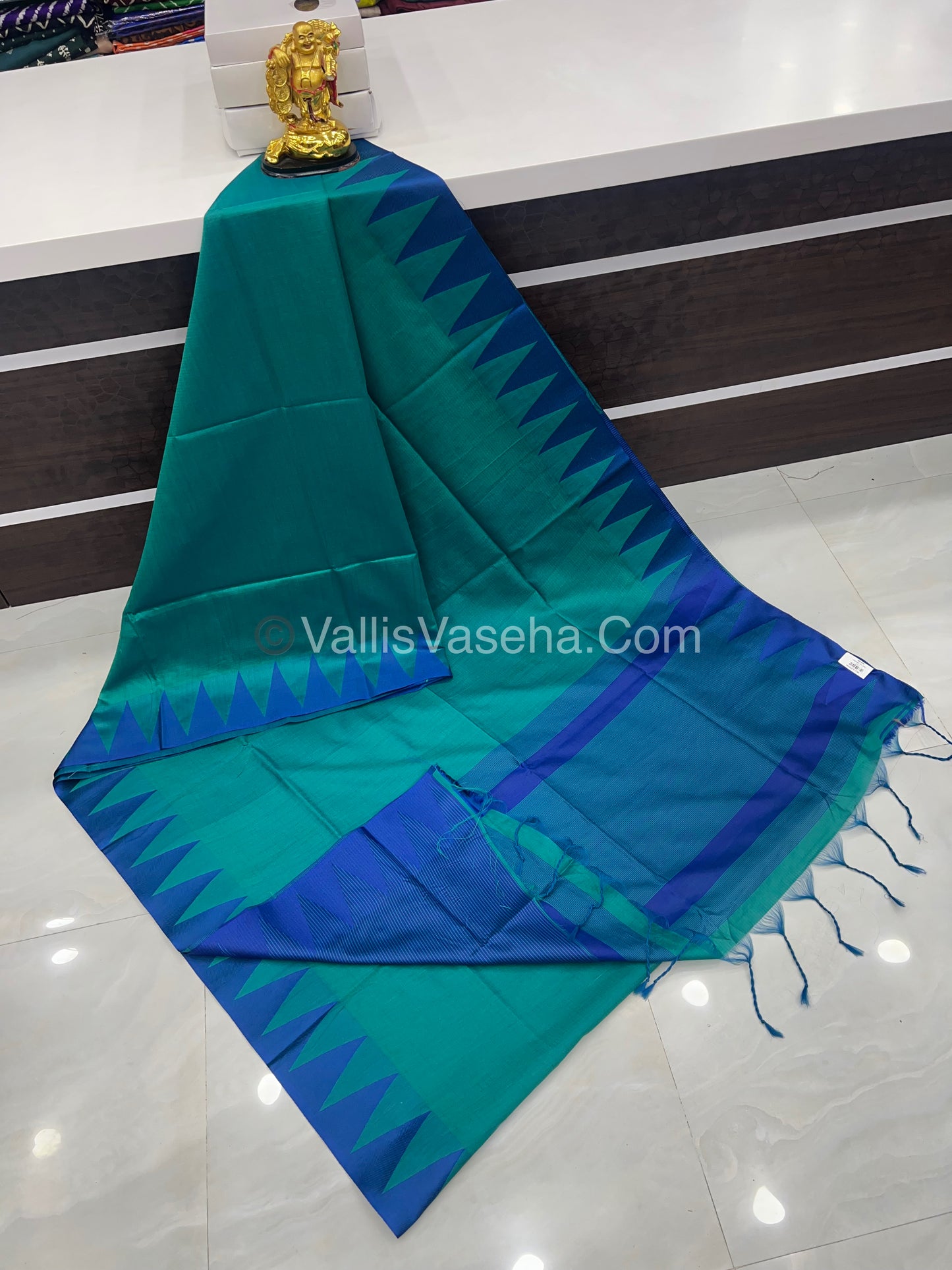 Semi Raw Silk - Blue With Blue Shade - VVRS006
