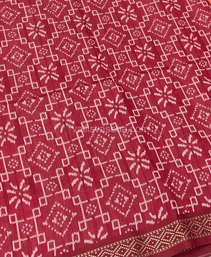 Semi Raw Silk with Zig Zag  Design Weaving - VVRS003