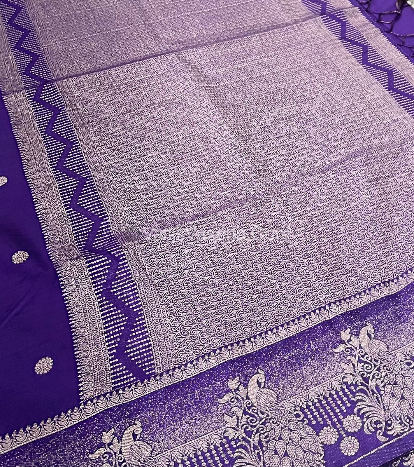 Banarasi - Heritage Silk - Semi Kathan Silk - Violet Shade- VVBHS002