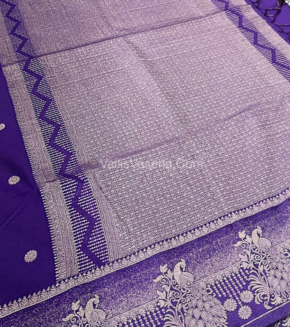 Banarasi - Heritage Silk - Semi Kathan Silk - Violet Shade- VVBHS002
