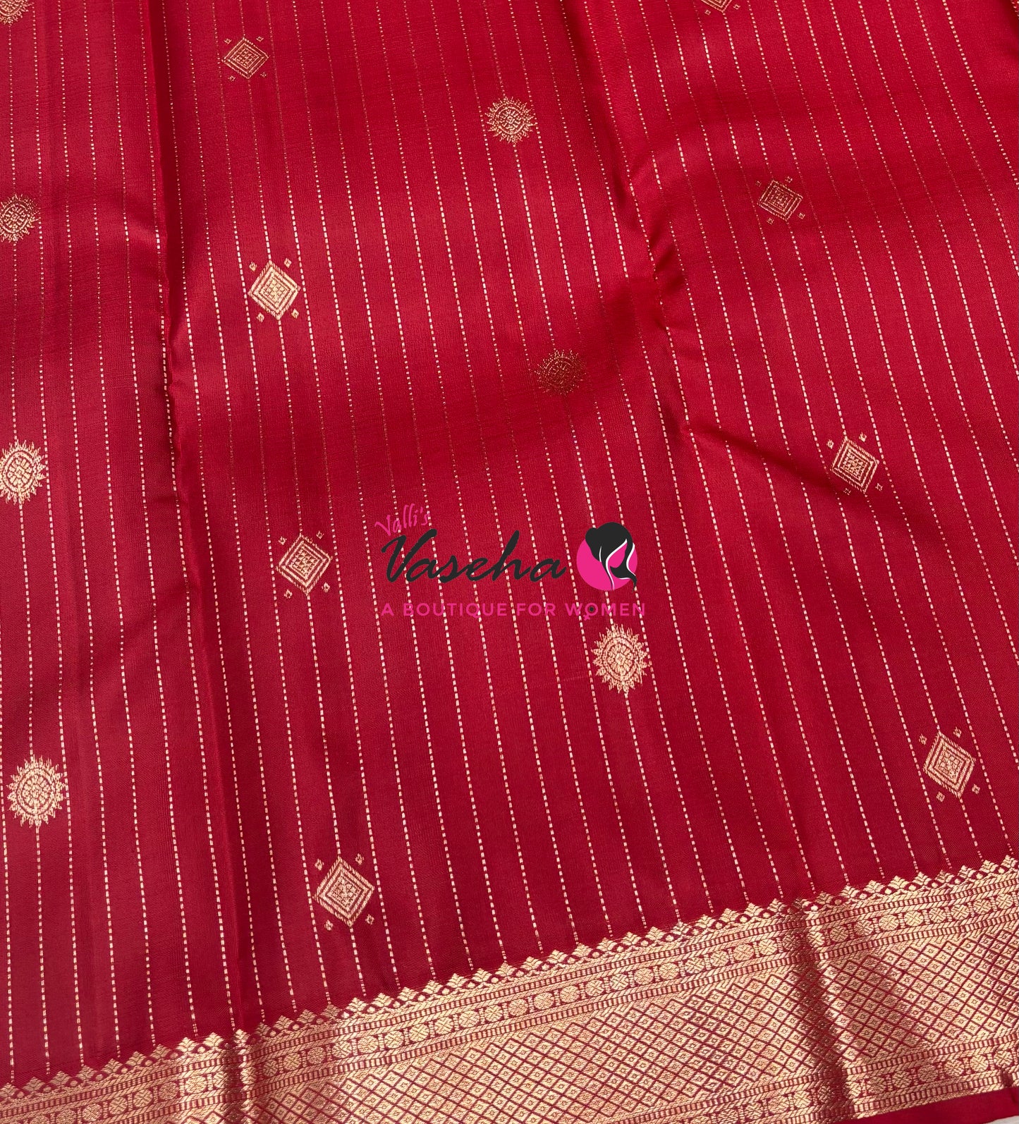 Pure Kanchipuram Silk Saree - Vairavoosi Design  - Maroon Shade  - VVPS087