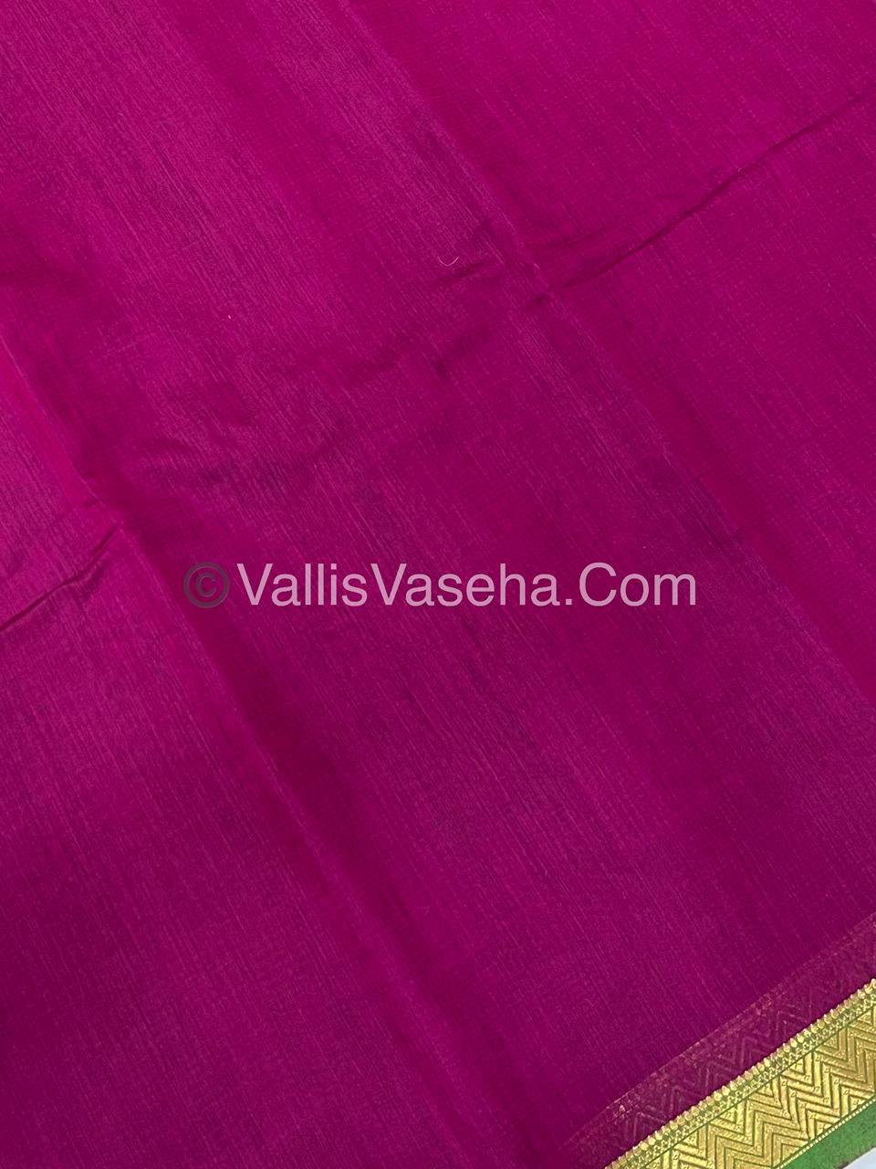 Fancy Mixed Cotton - Purplish Pink  With Green Shade - VVFMC005