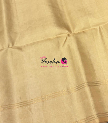 Pure Soft Silk Saree  - Green  & Cream  Combo - VVPSS161