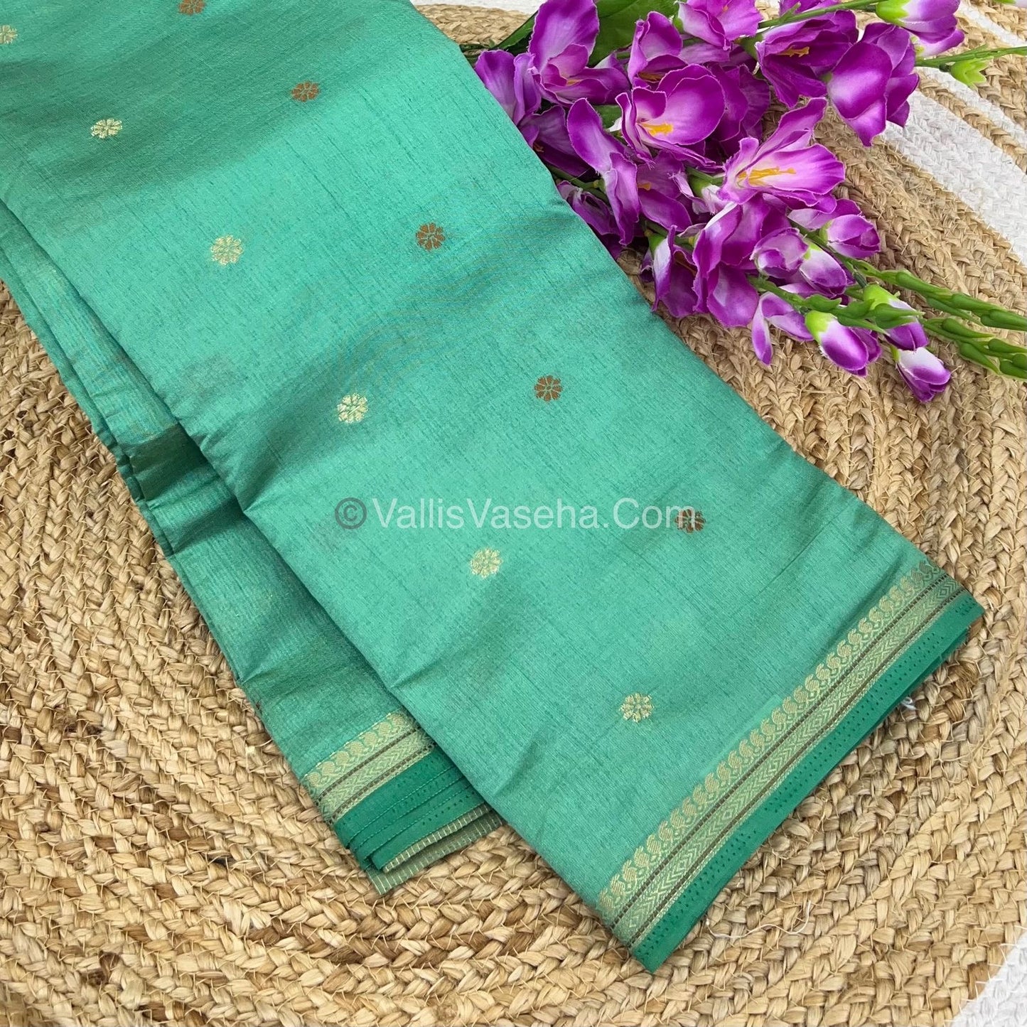 Semi Tussar Silk Saree - Pastel Green shade - VVSTS011