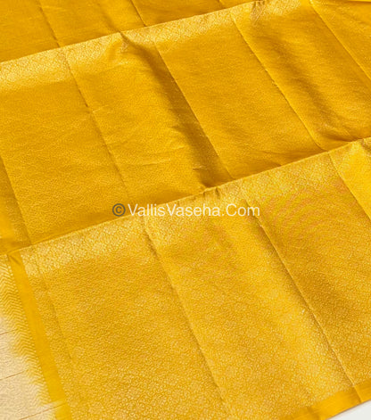 Pure Soft Silk Saree - Cream & Yellow - VVPSS047