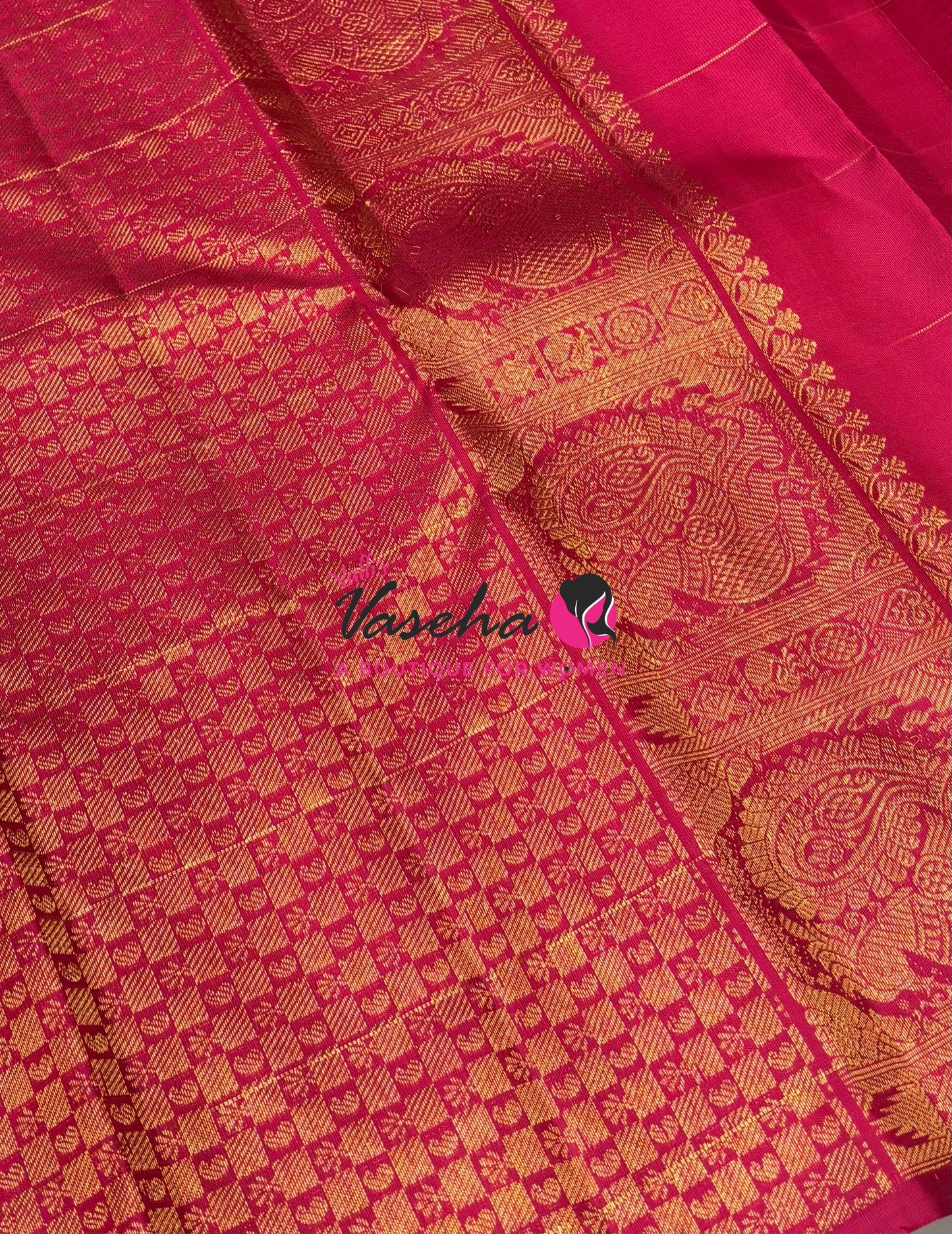 Pure Kanchipuram Silk Saree - Pazhum Pazhamum Checks - VVPS017