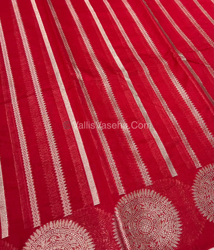 Banarasi Georgette Saree - Red Shade - VVBGS001
