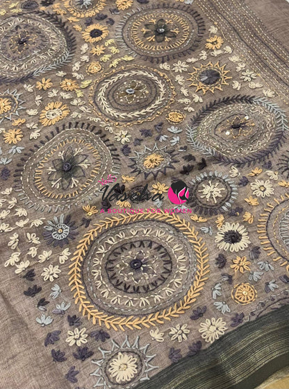 French Knot - Tissue Saree  - VVLFN019