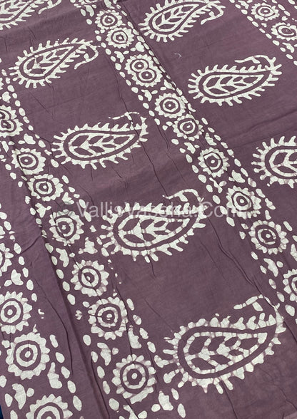 Pure Soft Mul Mul Cotton Sarees - Hand Block Prints - VVMMC003