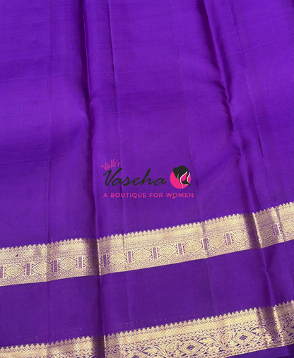 Pure Kanchipuram Silk Saree - Vairavoosi Design  - Purple Shade - VVPS096