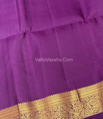 Pure Soft Silk Saree - Kanchi Border - Purplish Pink Shade - VVPSS046