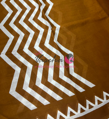 Pure Soft Mul Mul Cotton Sarees - Hand Block Prints - VVMMC010
