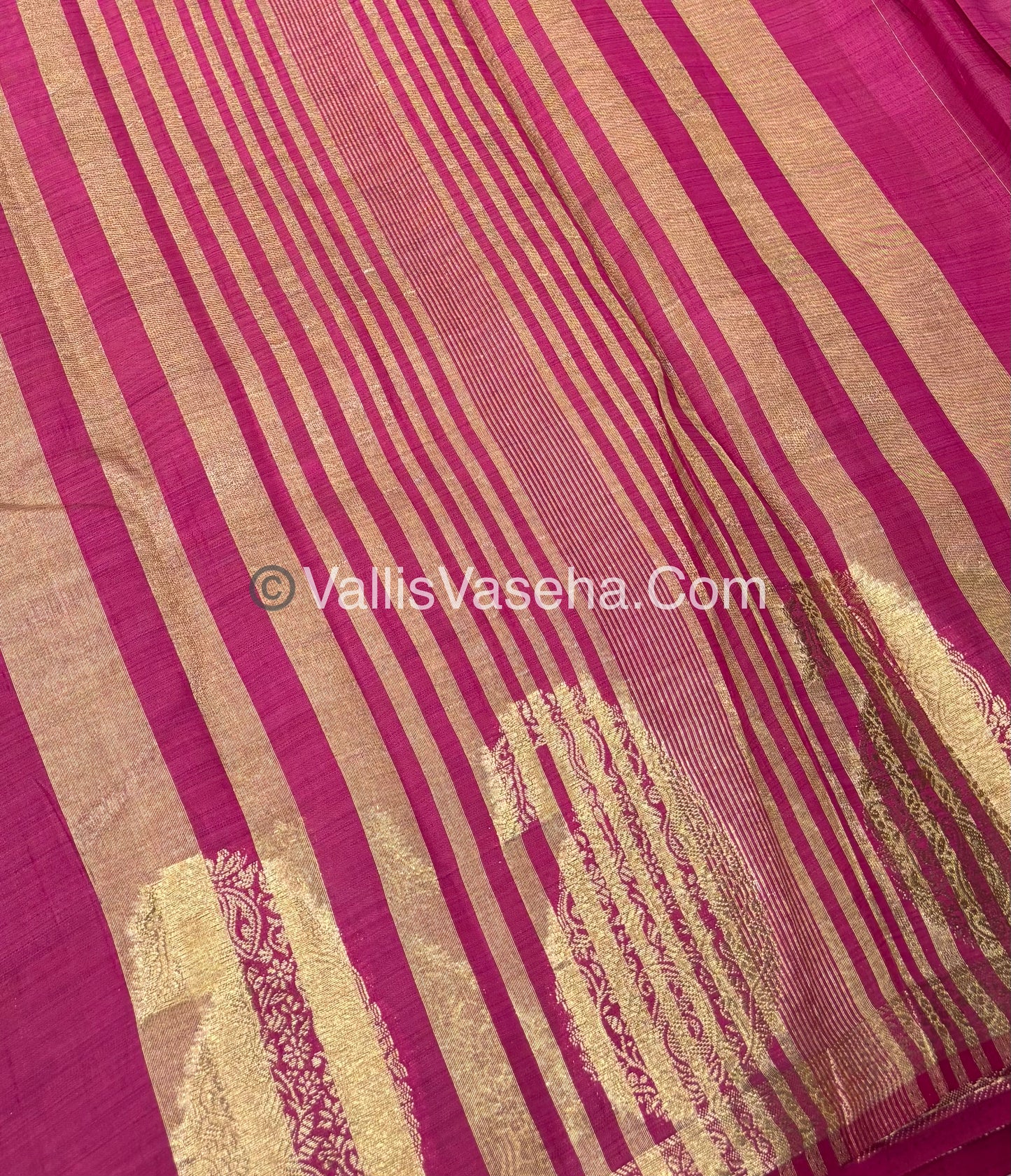 Semi Tussar Silk - Small Mango- Pink Shade - VVSTS002