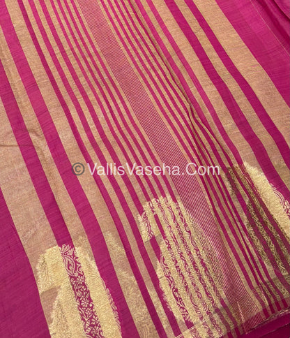 Semi Tussar Silk - Small Mango- Pink Shade - VVSTS002