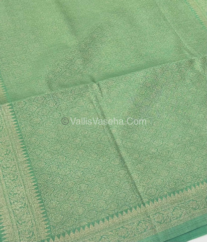 Banarasi - Heritage Silk - Semi Kathan Silk - Light Green Shade - VVBHS003