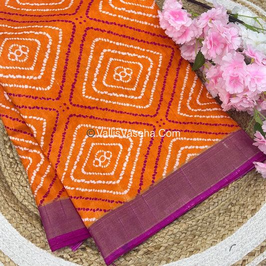 Casual Wear - Mill Print - Fancy Art Silk Tussar Saree - VVFAS002