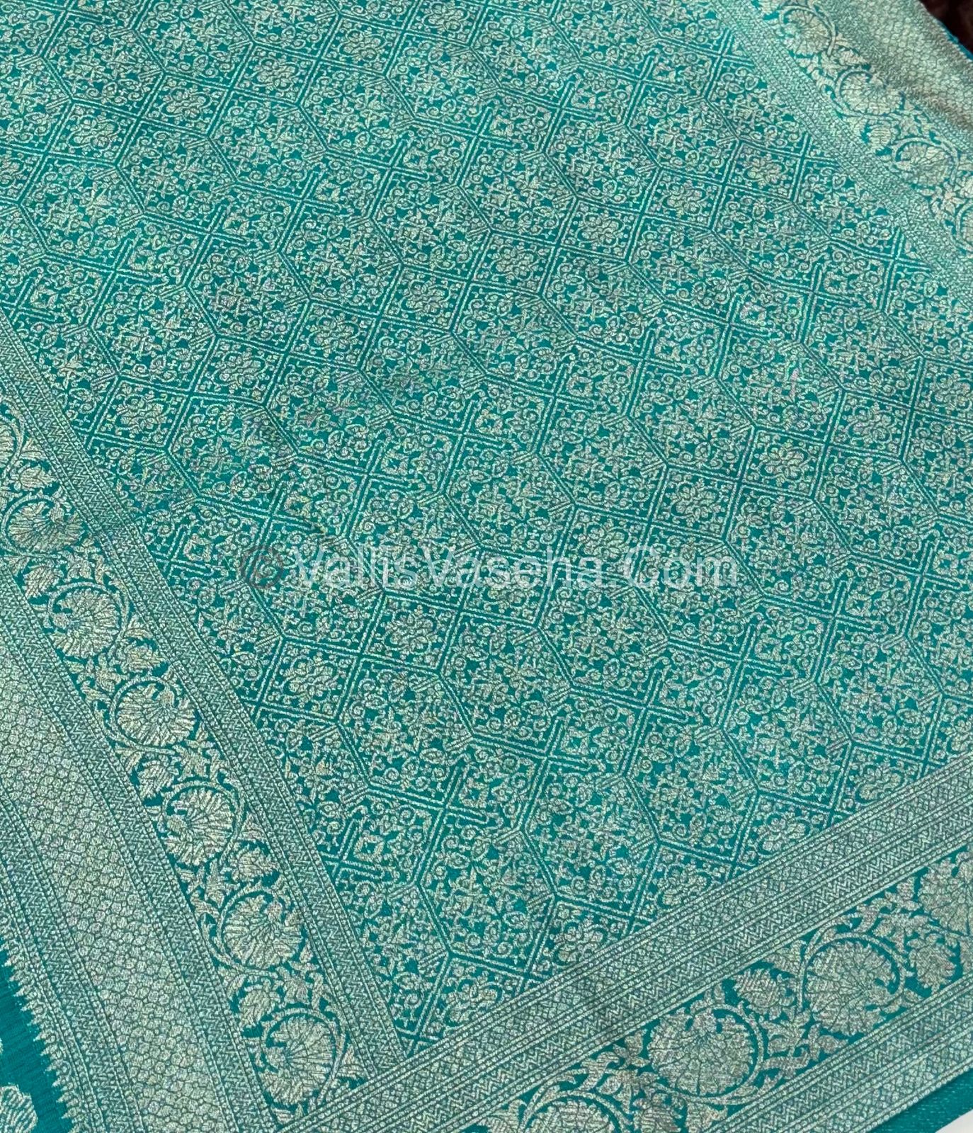 Banarasi - Heritage Silk - Semi Kathan Silk -Teal Blue Shade - VVBHS010