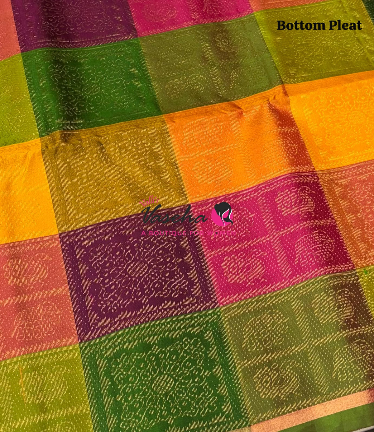 Pure Soft Silk Saree - Partly Pallu -  Half & Half Saree - Blue - VVPSS088