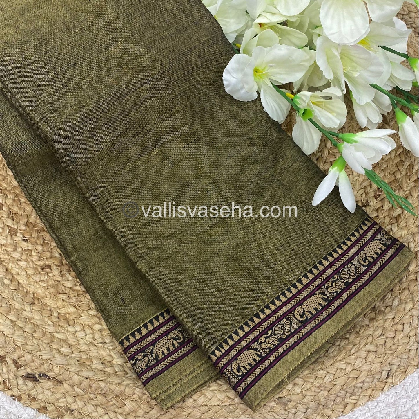 Narayanapet Mercerised Cotton Saree - VVNMC001