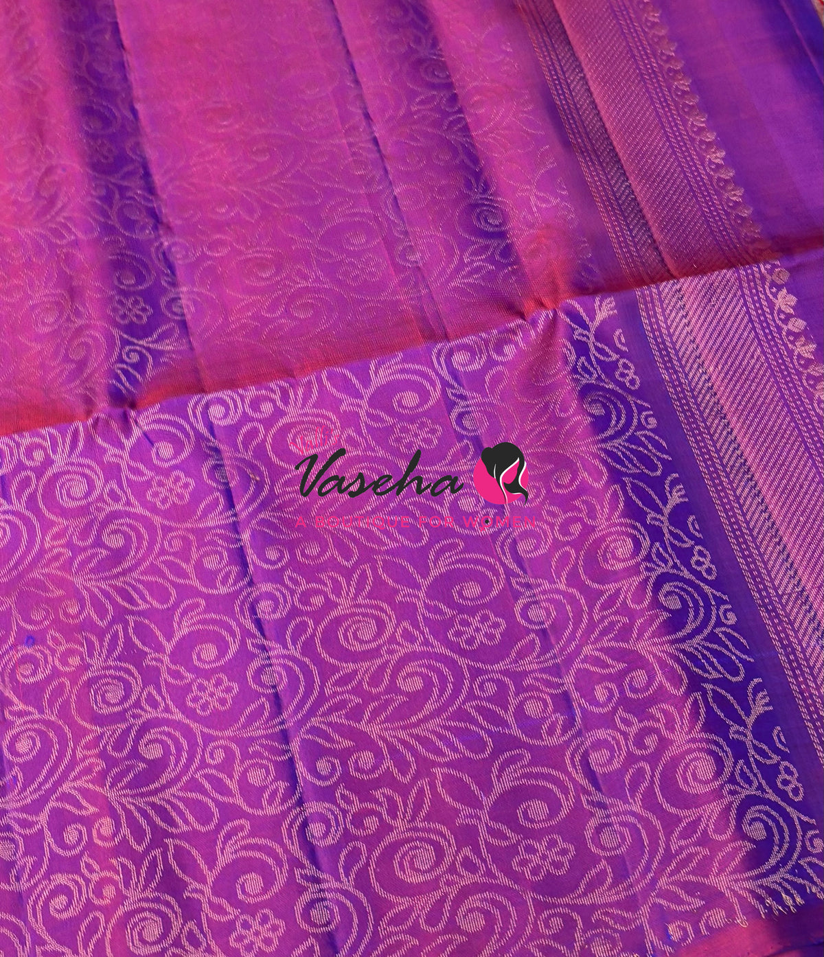 Pure Soft Silk Saree - Purplish Pink Shade - VVPSS061