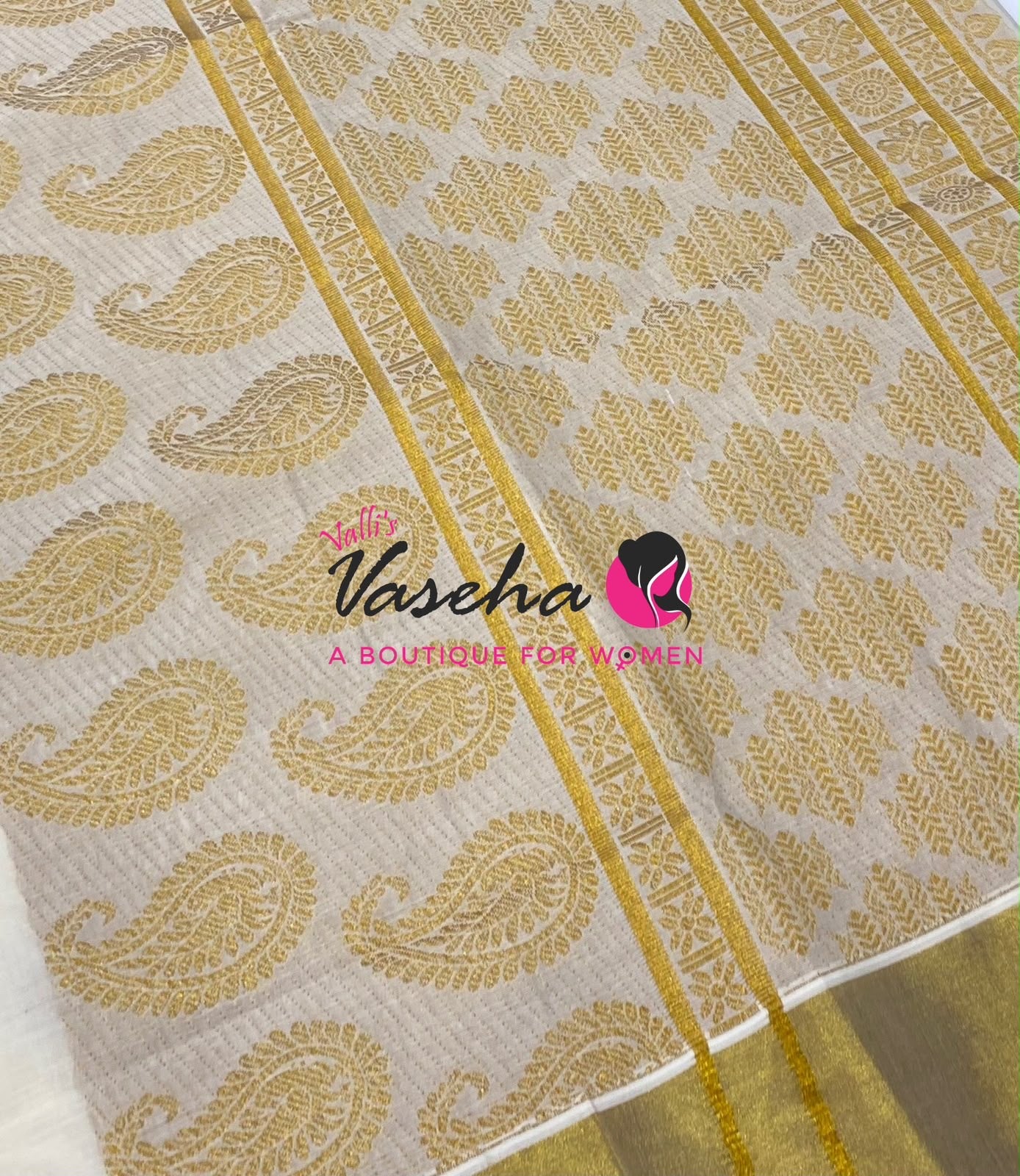 Kerala Cotton Saree - VVKCS029