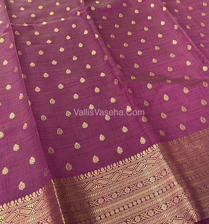 Semi Tussar Silk Saree - Wine  Shade - VVSTS008