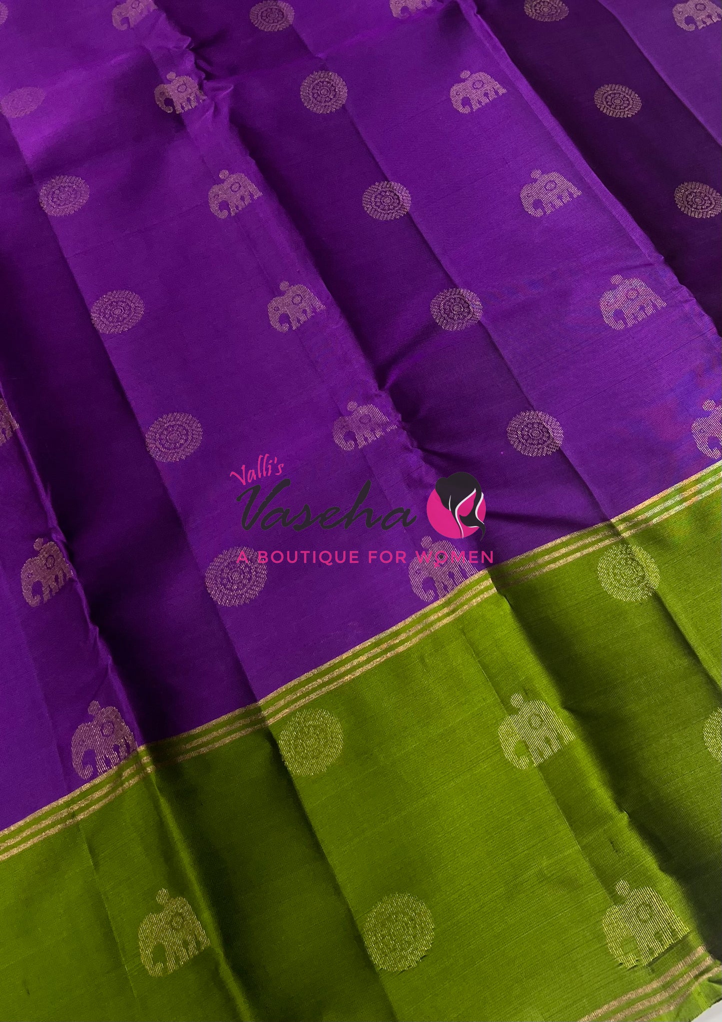 Half Mix - Pure Soft Silk Saree - Long Retta Petta Border with Butta - VVPSS084