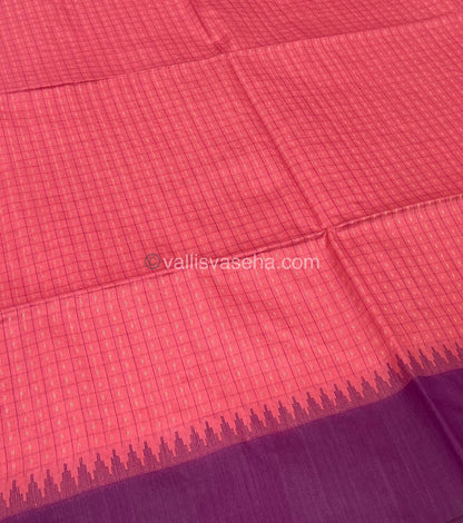 Semi Raw Silk - Lakshadeepam Design Weaving - VVRS004
