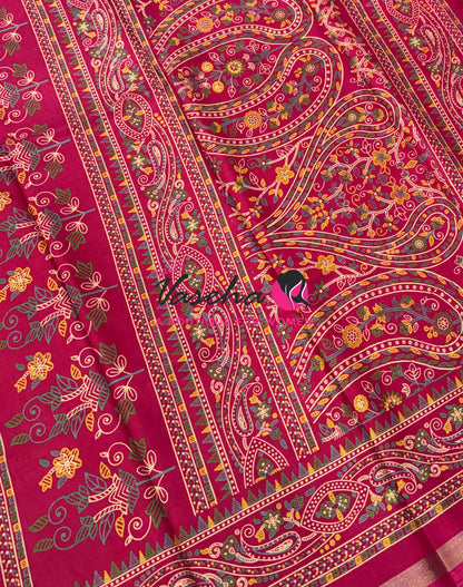 Casual Wear - Fancy Printed Silk  - Pink Shade - VVFPS001