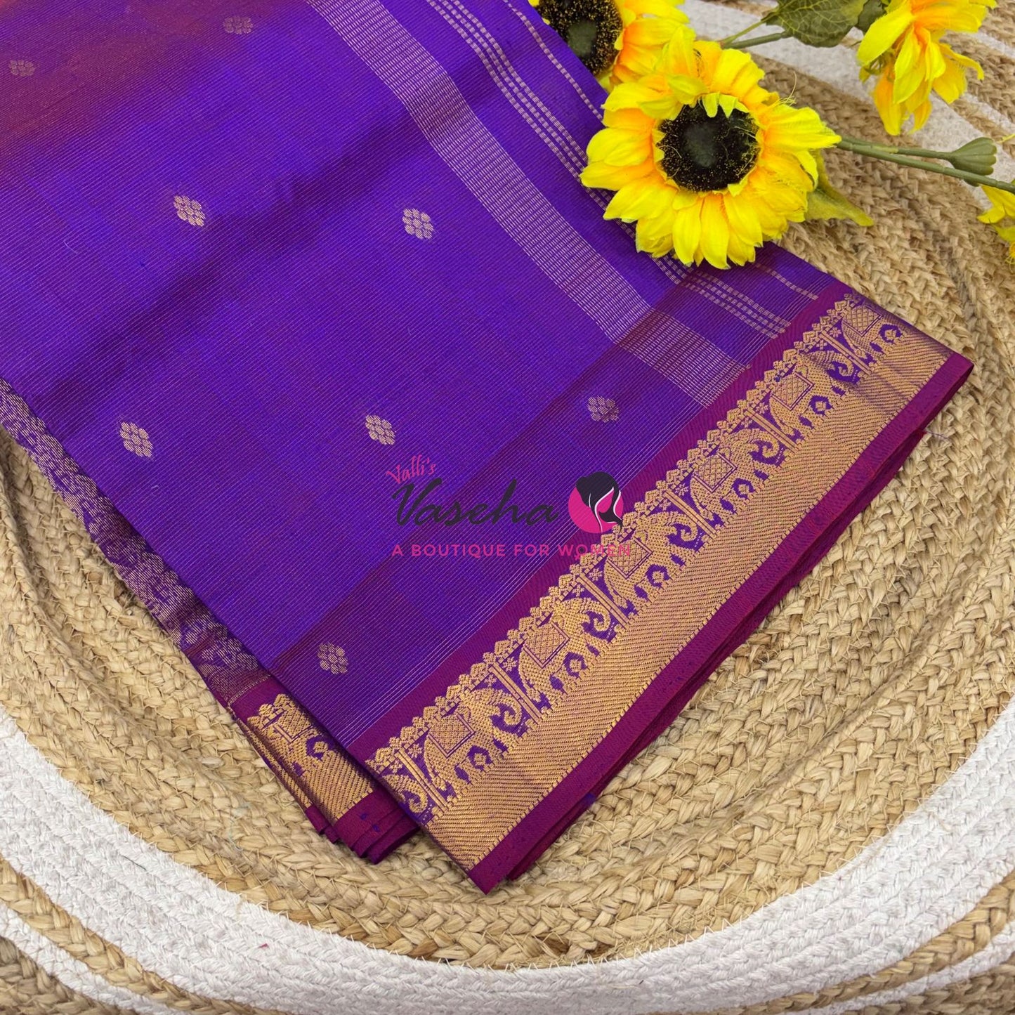 10 yards - Pure Silk Cotton - Purple Shade  - VVTYSC002