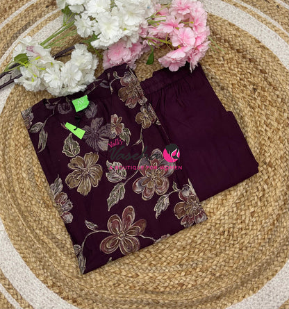 Ready Made - Top & Bottom(2pc) Co-Ord Set  - VVRMS021